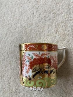 Royal Crown Derby Coffee Cup & Saucer Golden Peony MMII 1999 Mint Condition 1st