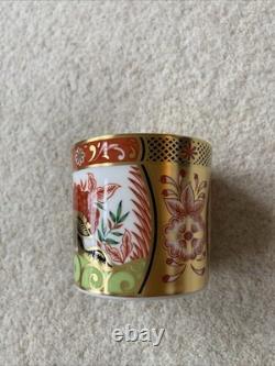 Royal Crown Derby Coffee Cup & Saucer Golden Peony MMII 1999 Mint Condition 1st