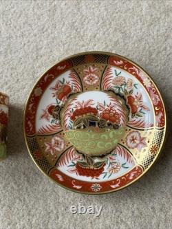 Royal Crown Derby Coffee Cup & Saucer Golden Peony MMII 1999 Mint Condition 1st