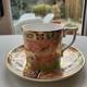 Royal Crown Derby Coffee Cup & Saucer Regency Flowers 1999 Mmii Mint Condition