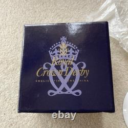 Royal Crown Derby Coffee Cup & Saucer Regency Flowers 1999 MMII Mint Condition