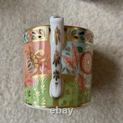 Royal Crown Derby Coffee Cup & Saucer Regency Flowers 1999 MMII Mint Condition