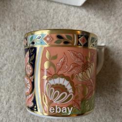 Royal Crown Derby Coffee Cup & Saucer Regency Flowers 1999 MMII Mint Condition