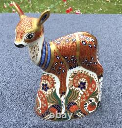 Royal Crown Derby Collector Guild Paperweight Fawn Limited Edition Gold Stopper