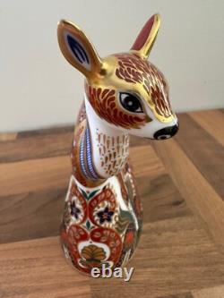 Royal Crown Derby Collectors Guild Fawn Limited Edition 1st Quality Gold Stopper