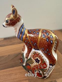 Royal Crown Derby Collectors Guild Fawn Limited Edition 1st Quality Gold Stopper