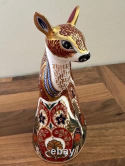 Royal Crown Derby Collectors Guild Fawn Limited Edition 1st Quality Gold Stopper