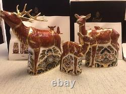 Royal Crown Derby Complete Sherwood Collection Stag/Hind/Fawn