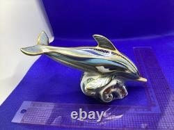 Royal Crown Derby Connaught House Striped Dolphin signed by Sue Rowe. 1 of 1500