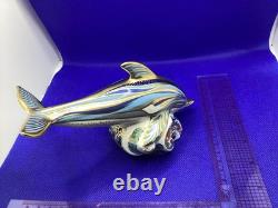 Royal Crown Derby Connaught House Striped Dolphin signed by Sue Rowe. 1 of 1500