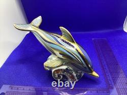 Royal Crown Derby Connaught House Striped Dolphin signed by Sue Rowe. 1 of 1500
