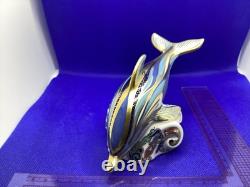 Royal Crown Derby Connaught House Striped Dolphin signed by Sue Rowe. 1 of 1500