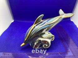 Royal Crown Derby Connaught House Striped Dolphin signed by Sue Rowe. 1 of 1500