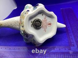 Royal Crown Derby Connaught House Striped Dolphin signed by Sue Rowe. 1 of 1500