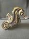 Royal Crown Derby Coral Seahorse Paperweight With Gold Stopper