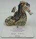 Royal Crown Derby Coral Seahorse Gold Stopper Boxed Signed