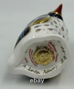 Royal Crown Derby Coral Seahorse gold stopper boxed signed