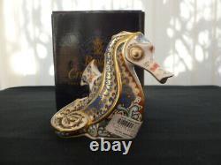 Royal Crown Derby Coral Searhorse Paperweight