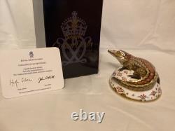 Royal Crown Derby Crocodile Exclusive Paperweight