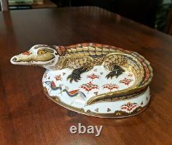 Royal Crown Derby Crocodile Gold Signature Edition Paperweight Figurine