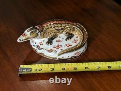 Royal Crown Derby Crocodile Gold Signature Edition Paperweight Figurine