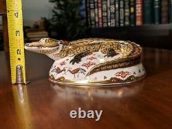 Royal Crown Derby Crocodile Gold Signature Edition Paperweight Figurine