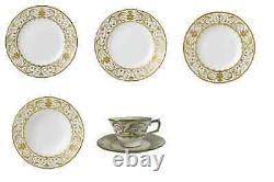 Royal Crown Derby Darley Abbey White 36pc Dinner Set 1st Quality