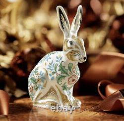 Royal Crown Derby Designer Winter Hare Paperweight, new in box