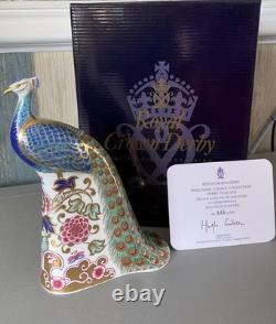 Royal Crown Derby Designers Choice Peacock Gold / Signed / Certificate / Boxed