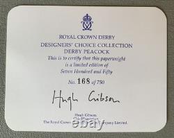Royal Crown Derby Designers Choice Peacock Gold / Signed / Certificate / Boxed