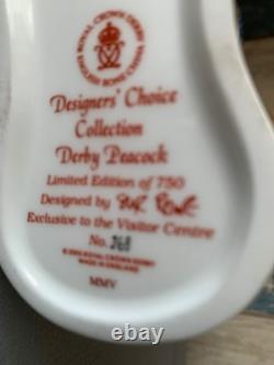 Royal Crown Derby Designers Choice Peacock Gold / Signed / Certificate / Boxed