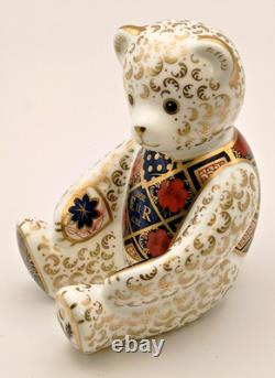 Royal Crown Derby Diamond Jubilee 1128 Old Imari Teddy Bear Ltd Ed 1st Quality
