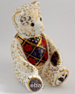 Royal Crown Derby Diamond Jubilee 1128 Old Imari Teddy Bear Ltd Ed 1st Quality