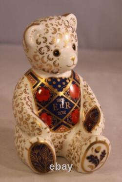 Royal Crown Derby Diamond Jubilee 1128 Old Imari Teddy Bear Ltd Ed 1st Quality