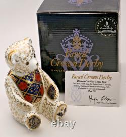 Royal Crown Derby Diamond Jubilee 1128 Old Imari Teddy Bear Ltd Ed 1st Quality
