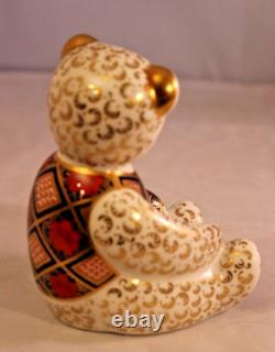 Royal Crown Derby Diamond Jubilee 1128 Old Imari Teddy Bear Ltd Ed 1st Quality