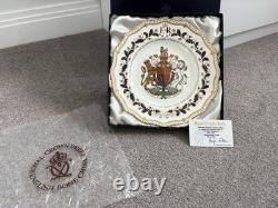 Royal Crown Derby Diamond Jubilee Gadroon Plate Ltd Ed 802/1500 Box & Cert