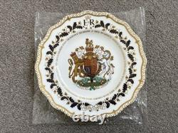 Royal Crown Derby Diamond Jubilee Gadroon Plate Ltd Ed 802/1500 Box & Cert