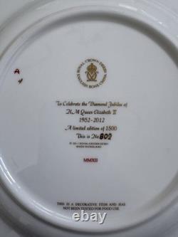 Royal Crown Derby Diamond Jubilee Gadroon Plate Ltd Ed 802/1500 Box & Cert