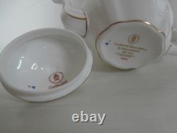 Royal Crown Derby Diamond Jubilee H. M Queen Elizabeth II Teapot Milk & Sugar Set