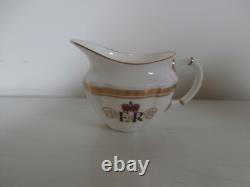 Royal Crown Derby Diamond Jubilee H. M Queen Elizabeth II Teapot Milk & Sugar Set