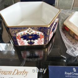 Royal Crown Derby Diamond Jubilee Old Imari Hexagonal Box Certificate Included Royal Crown Derby Diamond Jubilee Old Imari Hexagonal Box Certificate Included
