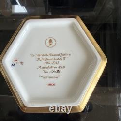 Royal Crown Derby Diamond Jubilee Old Imari Hexagonal Box Certificate Included