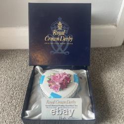 Royal Crown Derby Diamond Wed Heart Box Limited edition 6 of 60