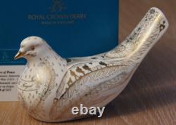 Royal Crown Derby Dove of Peace Limited Edition Ltd Ed 574/1111 1st Gold Stopper