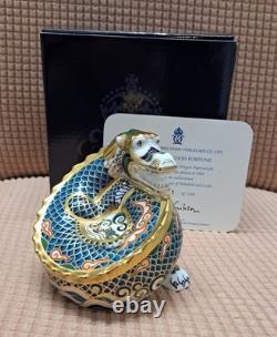 Royal Crown Derby. Dragon of Good Fortune. MAGNIFICENT Ltd Ed. Gold Stopper. Box