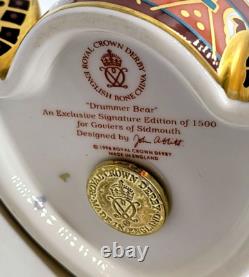 Royal Crown Derby Drummer Teddy Paperweight Signature Ltd Ed 1st Gold Stopper