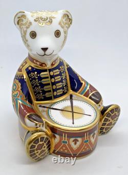 Royal Crown Derby Drummer Teddy Paperweight Signature Ltd Ed 1st Gold Stopper