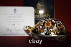 Royal Crown Derby Endangered Species Madagascan Tortoise Gold Stopper Ltd Ed