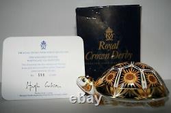 Royal Crown Derby Endangered Species Madagascan Tortoise Gold Stopper Ltd Ed